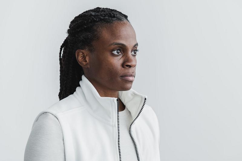 Women's Nobull WoArctic Vest Hoodie White | SG Z3147U